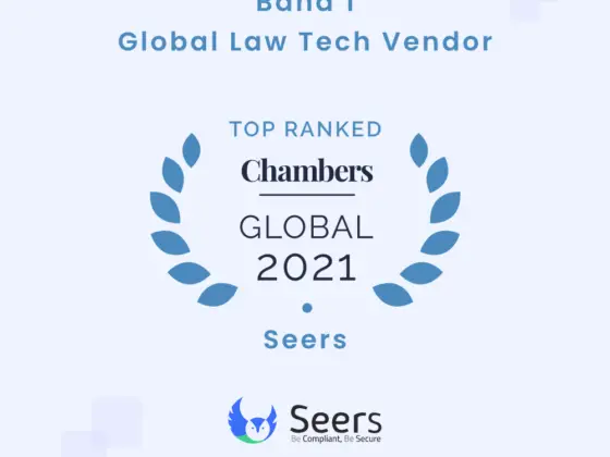 Chambers and Partners ranked Seers top globally law tech vendors