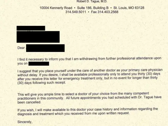 Termination of Care Letter
