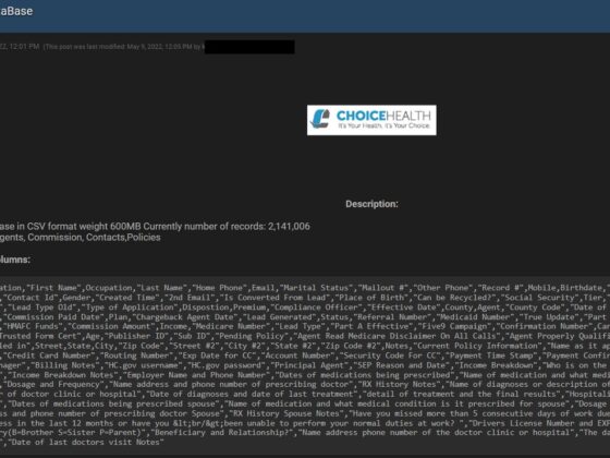 Choice Health Insurance notifying people after vendor error resulted in a data breach