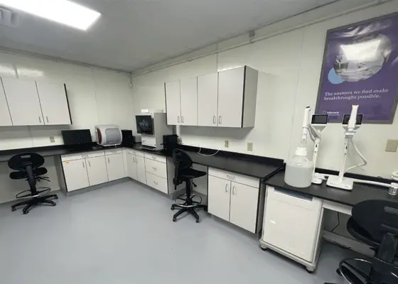 Photo of inside the new Denver, PA lab