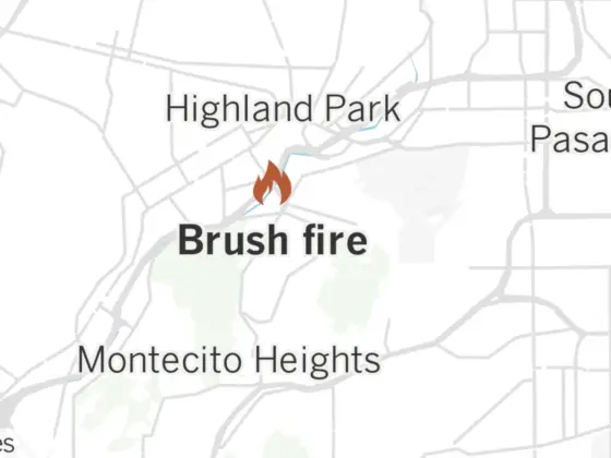 Brush fire burning near 110 Freeway in Highland Park