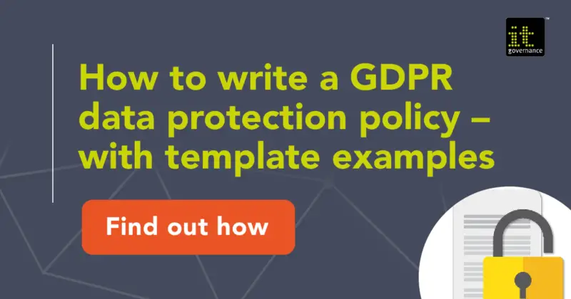 How to Write a GDPR Data Protection Policy